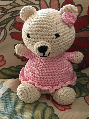 Imagen 1 de 9 de Amigurumi Crochet Osita Con Vestido Bebes Y Niños
