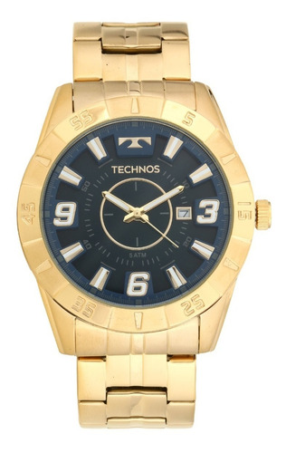 Relogio Technos Masculino Dourado Esportivo Original A Prova Dagua Com Garantia De Fabrica E Nota Fiscal 2115kyz/4a