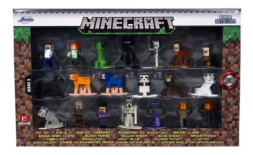 Imagen 1 de 9 de Minecraft Pack 20 Mini Figuras 1:65''