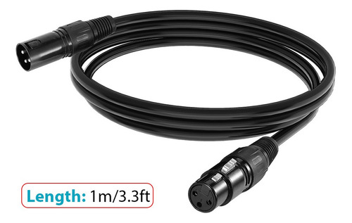 2pc Microphone Audio Cable 1m Male To Female