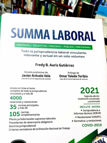 Imagen 2 de 2 de Summa. Laboral. 2021. Tapa Dura. Nuevo. Original.