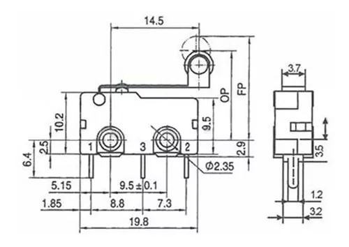 Sensor Bestronic Final De Carrera O Limit Switch Tipo No A 250vac 5a