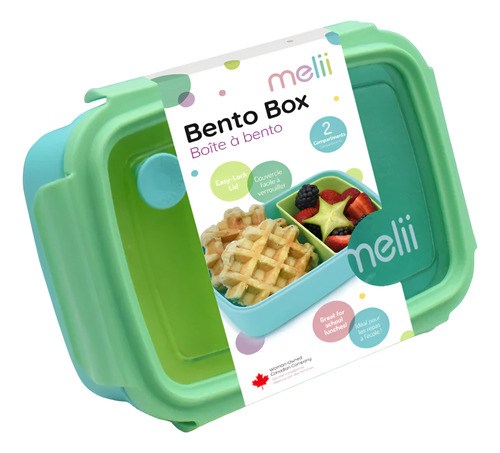 Lonchera Bento Box Con Compartimientos 880 Ml Melii
