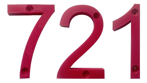 Caracteres Números Exteriores, Mxdru-721, Número 721, 17.7cm