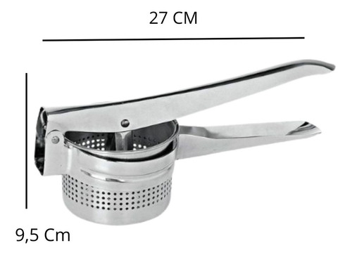 Espremedor De Batata Manual Em Inox Profissional Cozinha Cor Do Cabo Prateado Inteiro Inox