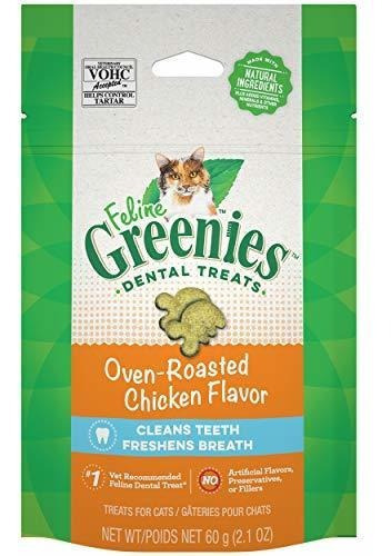 Premios Feline Greenie Para Cuidado Dental Sabor Pollo