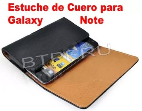 Estuche Cuero Samsung Galaxy Note iPhone Para La Correa