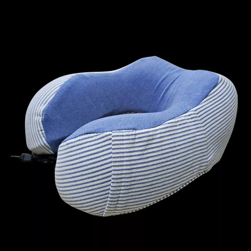 Cojín Para Cuello Modelo Rayado Ajustable Para Viajes Largos