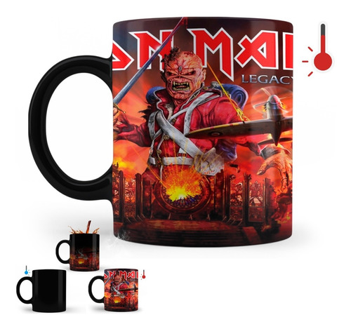 Imagen 2 de 2 de Taza Mágica Rock Iron Maiden