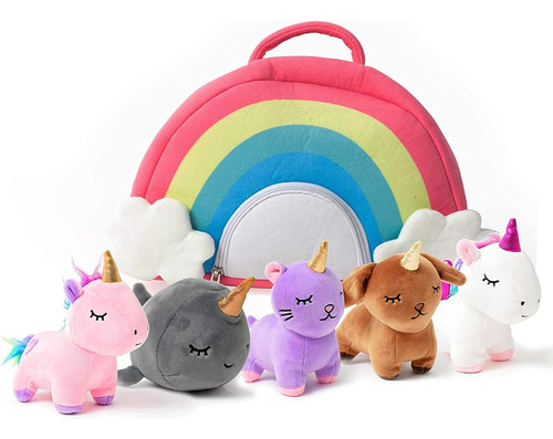 Pixiecrush Animales De Peluche De Unicornio Con Bolsa De Fe.