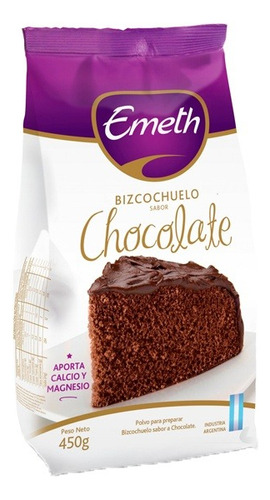 Bizcochuelo Chocolate Emeth X 12und X 450gr - Almacen Mingo