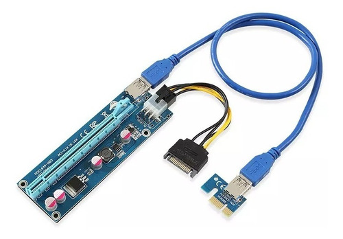 Tarjeta Vertical Riser Usb 3.0 1-16x Pci-e Molex Miner V006c