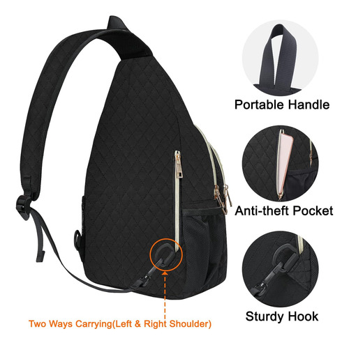 Mochila Bandolera Mosiso, Bolso Cruzado Acolchado Con Rombos