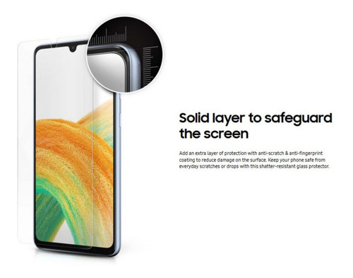 Imagen 6 de 8 de Mica Glass Protector Pantalla Samsung Galaxy A33 5g Original