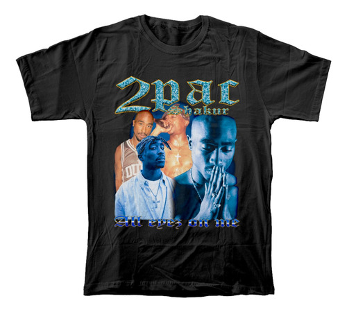 Camiseta Algodón Peinado Estampado Rapero 2pac Tupac Shakur