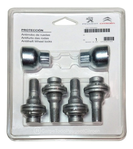 Kit Bulones Seguridad Antirrobo Peugeot Citroen Originales