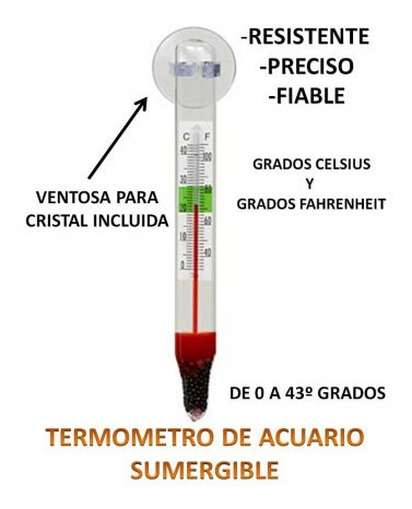 Termometro Para Acuario 10,5 Cm