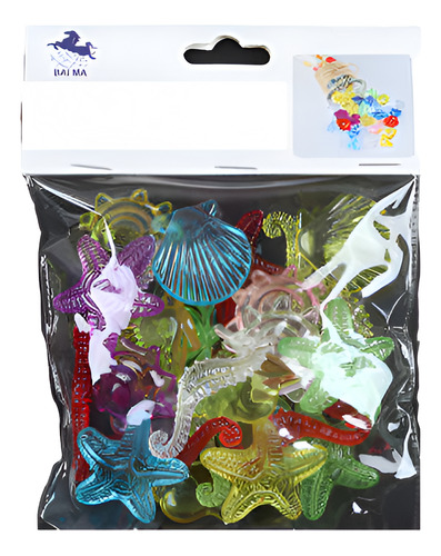 Pack 12 Piedras Figuritas De Mar Adorno Para Acuario 100g
