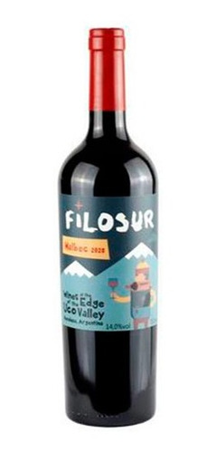 Kit 3 Unidades De Vinho Tinto Filosur Malbec 2020 Com 750 Ml