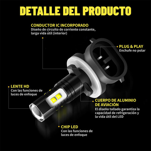Kit De Focos Led 9005 9006 881 Para Chevrolet S10 Pickup 98-