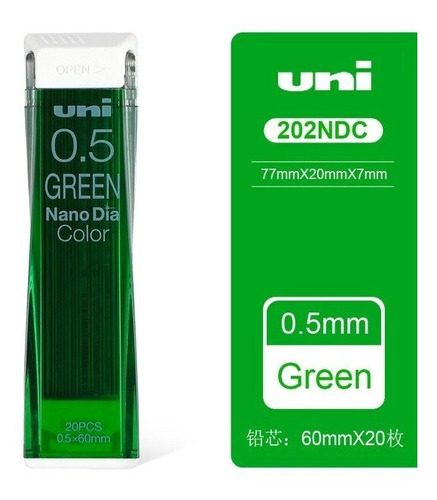 Puntillas 0.5 Color Verde Uni Nano Dia Dibujo Minas 