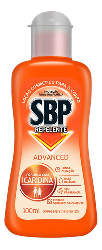 Repelente Loção sem Fragrância SBP Advanced Squeeze 100ml