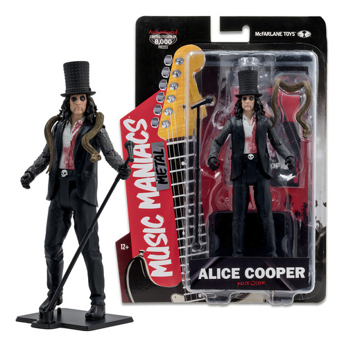 Muñeca Mcfarlane de Alice Cooper (paranormal) Music Maniacs