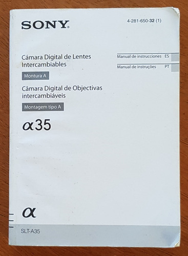 Câmera Sony Alpha A35 Com Defeito Lente Case Carregador