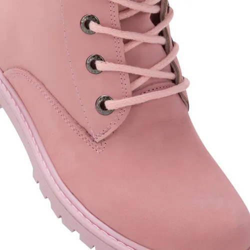 Botas Hiker Jeep 3025 Rosa Dama Moda Estilo Agujeta | Meses intereses