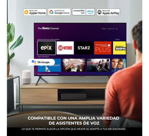 Onn 75'' Class 4k Qled 2160p Smart Tv 100071709 + Soporte (Reacondicionado)