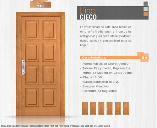 Puerta Madera Mod 119 Recta 90x200 Der Marco Chapa Sorman