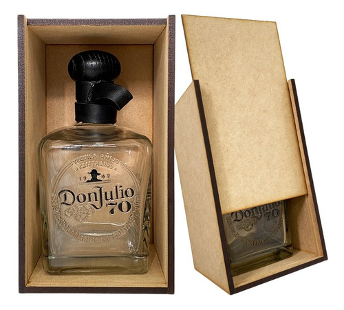  Caja Madera Mdf 1 Tequila Mezcal S/botella Don Julio 70