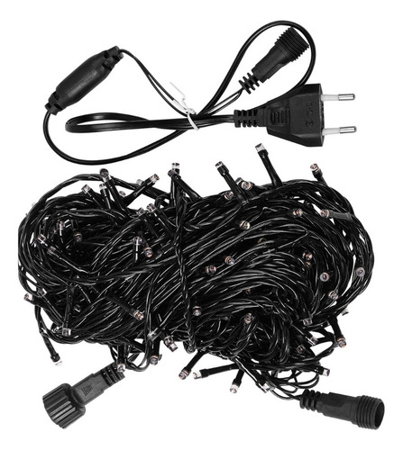 Kit Com 16 Cordão 100 Leds 10m Com Strobo Prova D'água Natal