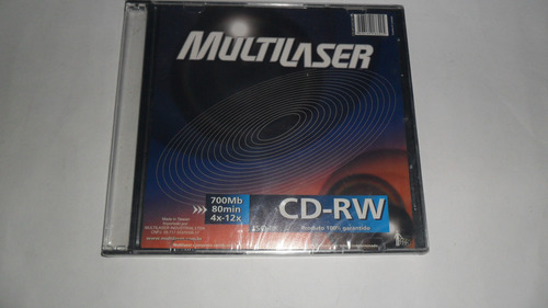 Cd-rw Multilaser 700mb 80min 4x 12x Lacrado X 3 Unidades