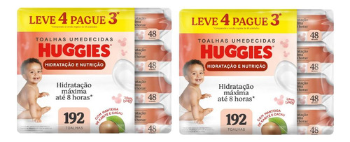 Kit Huggies Hidratação E Nutrição 2 Promopacks Com 4 Un Cada