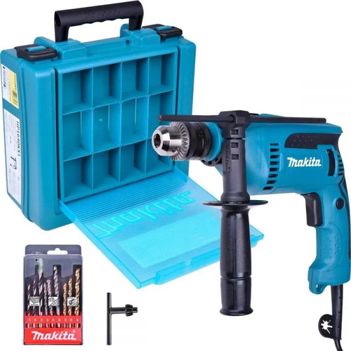 Furadeira De Impacto Com Maleta Makita Hp1640k 220v 760w