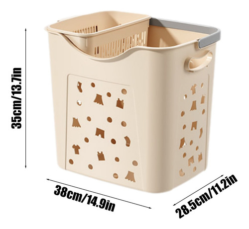 Cesta De Plástico Para Ropa Sucia, Baño, Dormitorio