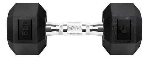 comprar Mancuerna Hexagonal Caucho 5lb Gym Crossfit 1 Pieza