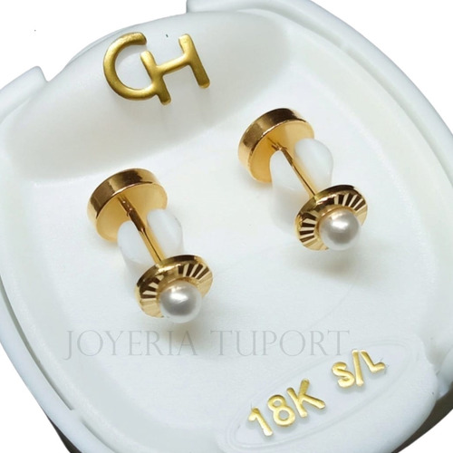 Aro Abridor Facetados Perlas Simil Oro 18k (ab719)