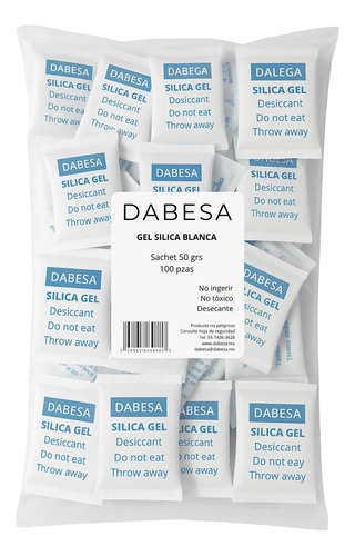 Gel Silica · 100 Sobres De 50grs · Para Humedad