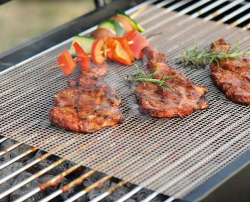 Manta Grill Antiaderente Teflon Grelha Chapa Churrasco 40x33