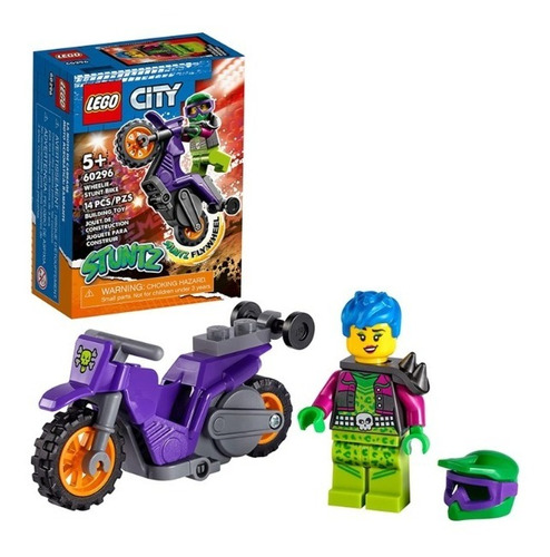 Lego City Wheelie - Kit De Construcción 60296 (14 Piezas)