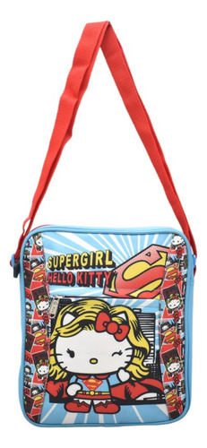 Mariconera Hello Kitty Supergirl Estampado Azul Ruz