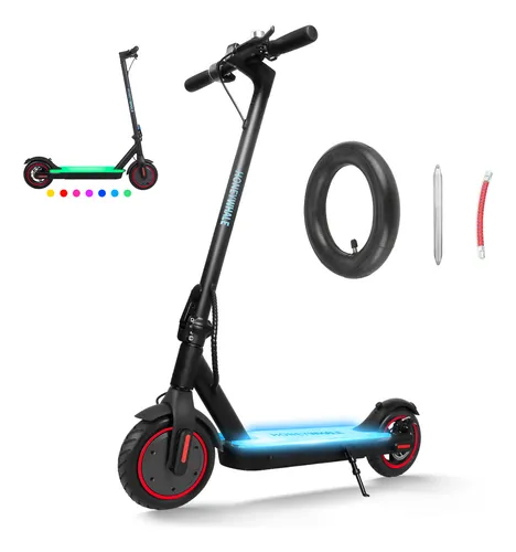 Honey Whale S2-V2 Color Negro Scooter Eléctrico Plegable 500w Velocidad Máxima De 30km/h Con Luz Led En 4 Colores Honeywhale Patin electrico