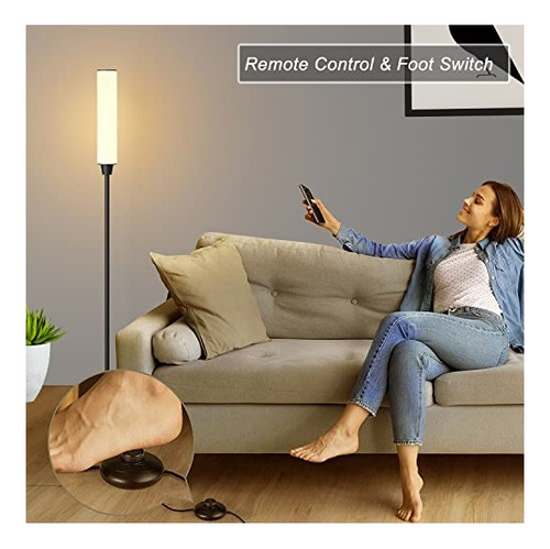 Lámpara De Pie Para Sala De Estar Con Control Remoto