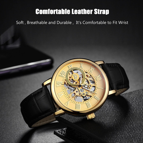 Rorios Relojes Para Hombre Reloj Automático Con Esqueleto Me
