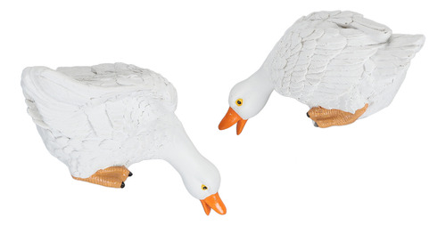 Estatuas De Pato De Jardín, 2 Unidades, Para Beber, De Resin