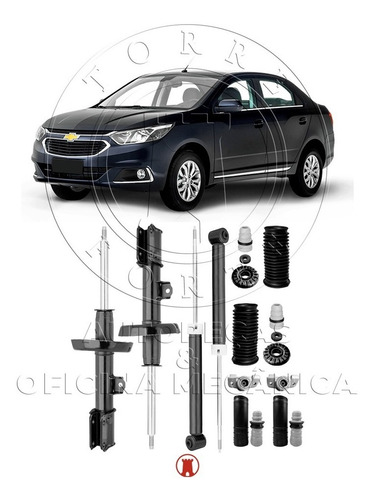 4 Amortecedores Cobalt +kit Diant/trasei Complet 11 12 13 14
