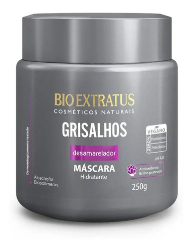 Máscara Bio Extratus Grisalhos Brilho Prateado Vegano 250g