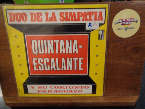 Duo De La Simpatia Quintana Escalante Vinilo Simple Rareza L